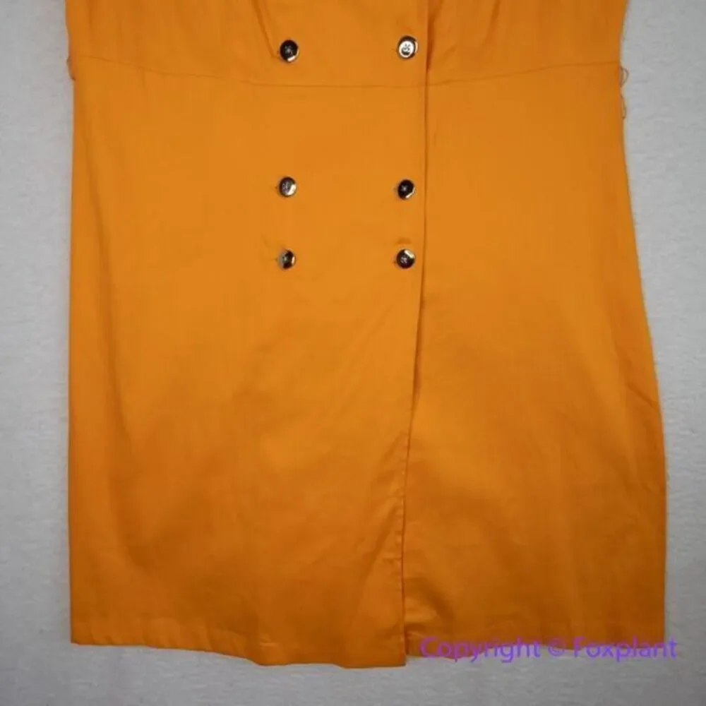 New! Ashley Stewart orange dress double breasted collared with belt, size 22/24 - Picture 3 of 16